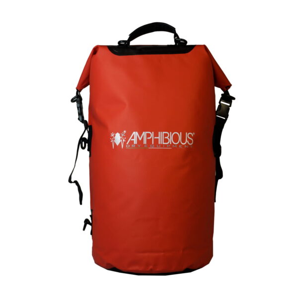 Amphibious Tube Dry Bag 80L Red – robust waterproof dry sack for extreme conditions