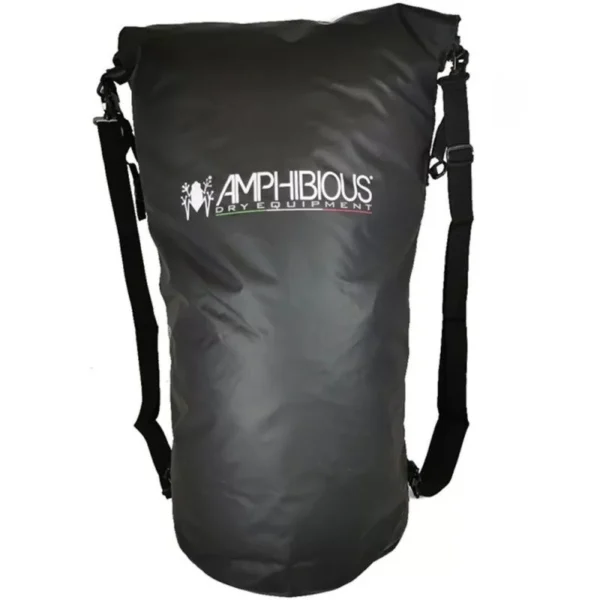 Amphibious Tube Dry Bag 100L Black – durable waterproof dry sack for motorcycling and trekking