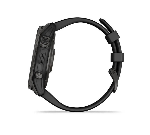 Garmin Fenix 7X - Sapphire Solar Edition Carbon Gray DLC Titanium with Black Band