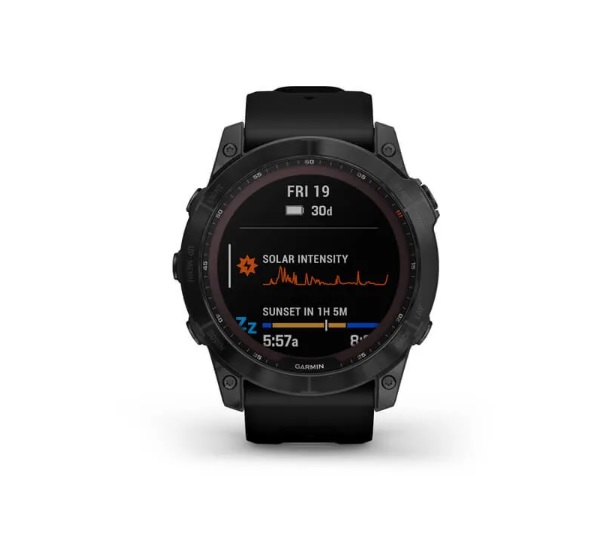 Garmin Fenix 7X – Sapphire Solar Edition Black DLC Titanium with Black Band