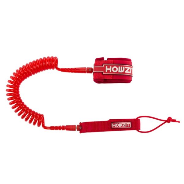 Howzit LEASH COILED SUP 9' - CLEAR RED