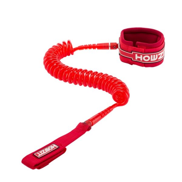 Howzit LEASH COILED SUP 9' - CLEAR RED