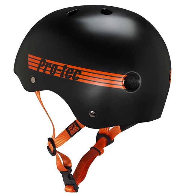 PRO-TEC Classic BUCKY SKATE HELMET BLACK/ORANGE