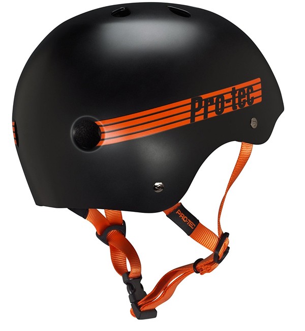 PRO-TEC Classic BUCKY SKATE HELMET BLACK/ORANGE