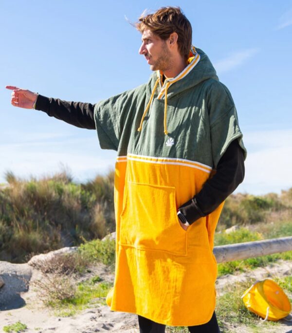 Saint Jacques Poncho Duo Kaki / Moutarde