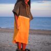 Saint Jacques Poncho Duo Kaki / Moutarde