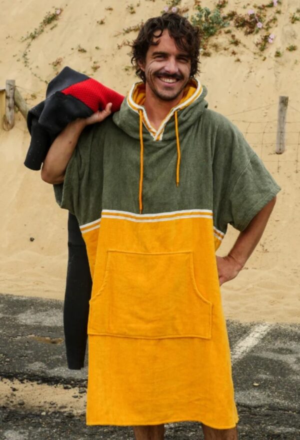 Saint Jacques Poncho Duo Kaki / Moutarde