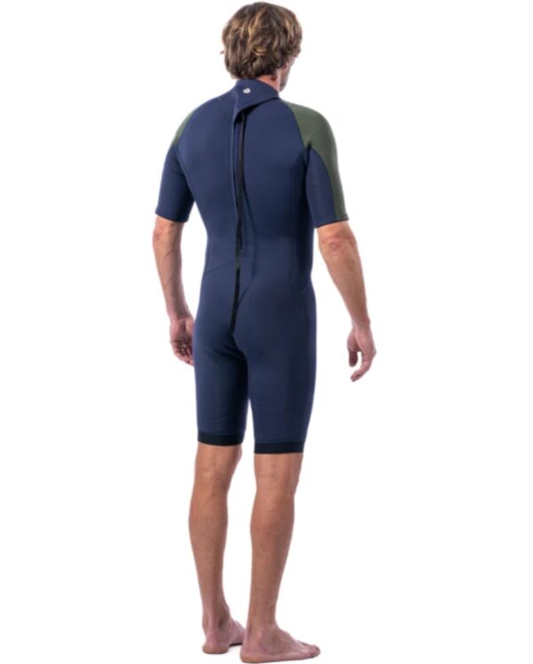 clovis_-_короткий_рукав_спинкой_молния_2_мм-1 Saint Jacques Clovis Back Zip Bleu/Kaki 2 MM