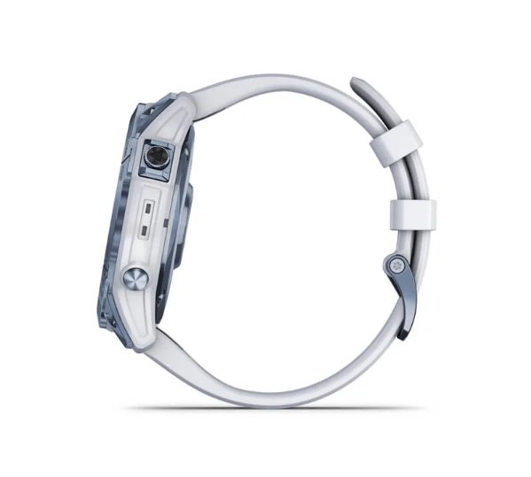 Garmin Fenix 7X - Sapphire Solar Edition Mineral Blue Titanium with Whitestone Band