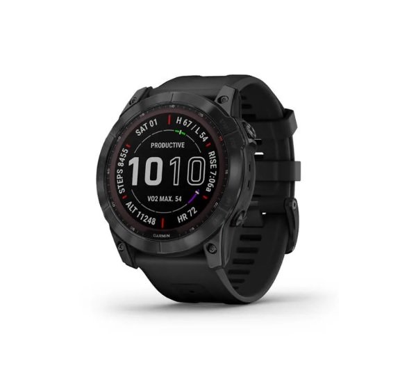 Garmin Fenix 7X – Sapphire Solar Edition Black DLC Titanium with Black Band