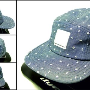 WESC Block 5 panel Baseball Medallion Abstract unisex blue depths cap/hat