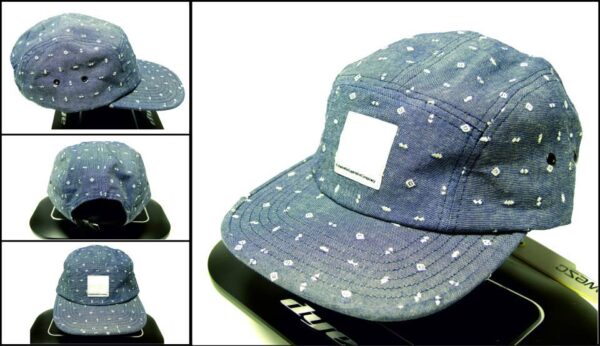 WESC Block 5 panel Baseball Medallion Abstract unisex blue depths cap/hat