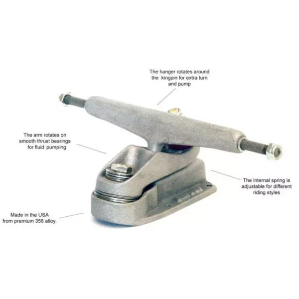 Carver CX Raw finish Surf Skate Trucks Silver