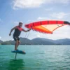 Pripučiamas 7 metrų FreeWing Air V1 sparnas paruoštas naudojimui