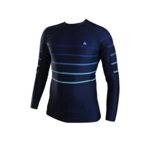 Front view of performance Long Sleeve Lycra for surfing and paddleboarding
