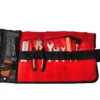 Amphibious OFF-WAIST bag with tool kit organized in red inner compartment