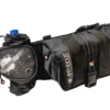 Large front pocket with magnetic lock on Amphibious OFF-WAIST motorcycle bag