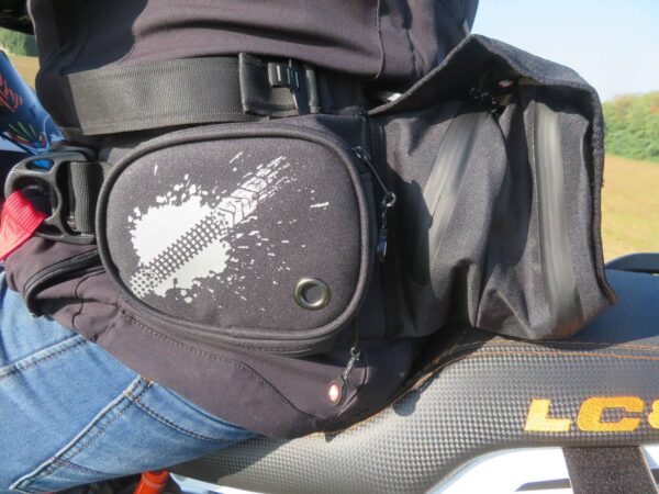 OFF-WAIST Amphibious bag side pocket for water bottle or motor oil container