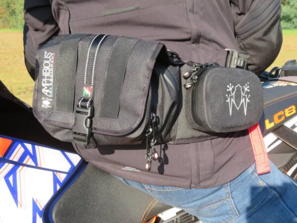 Red removable inner pouch with tool compartments inside Amphibious OFF-WAIST