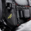 Red stitching details on Amphibious Interceptor adventure backpack