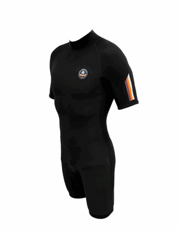 Saint Jacques Clovis 2 mm shorty back zip noir wetsuit.
