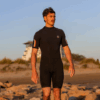 Saint Jacques Clovis 2 mm shorty back zip noir wetsuit.