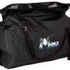 Black amphibious cargo dry bag 100L waterproof backpack straps view