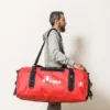 Amphibious cargo dry bag red on sailing boat waterproof gear storage