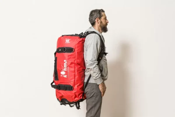 Amphibious cargo dry bag 100L RED waterproof travel gear