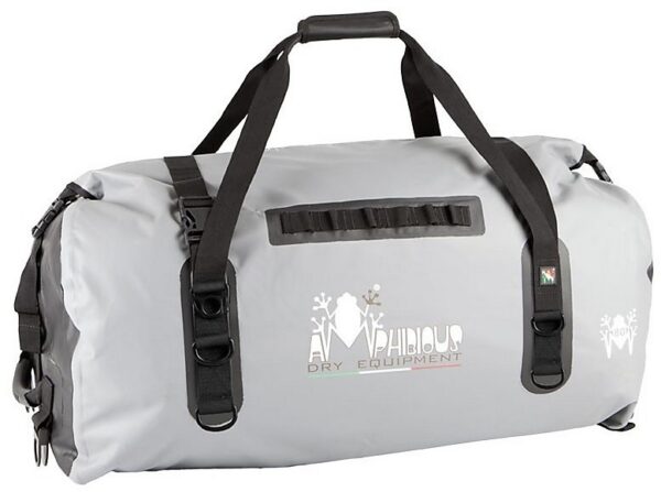Amphibious cargo dry bag grey 100L waterproof duffel with handles