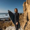 Saint Jacques chest zip 3/2mm limestone wetsuit