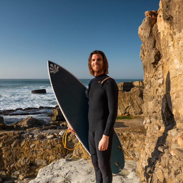 Saint Jacques chest zip 3/2mm limestone wetsuit