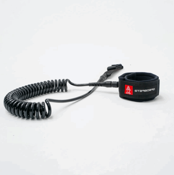 Semi-Coil Starboard Leash - Ankle / Calf Black