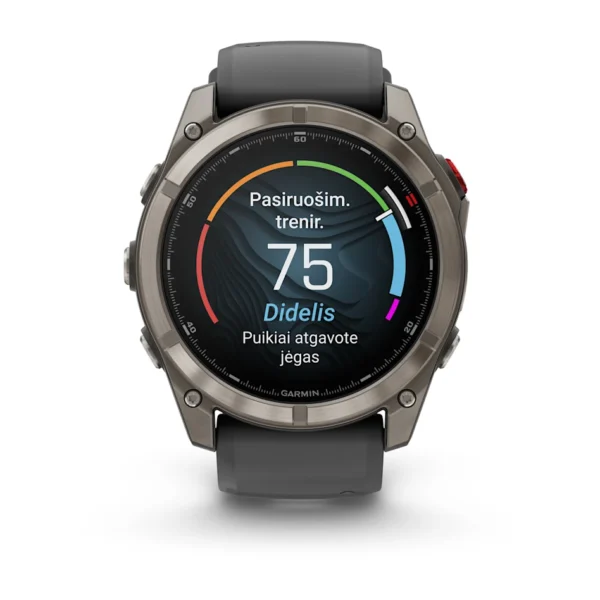 Garmin Fenix 8 Pro pasiruošimo treniruotei matuoklis