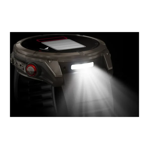 Garmin Fenix 8 Pro su rytiniu pasisveikinimu ekrane