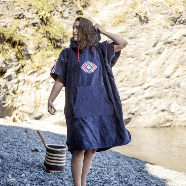 SJ bue line poncho xboards Saint Jacques Blue Line Poncho – One Size