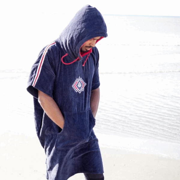 SJ bue line poncho xboards1 Saint Jacques Blue Line Poncho – One Size