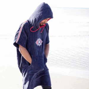 SJ bue line poncho xboards1 Saint Jacques Blue Line Poncho – One Size